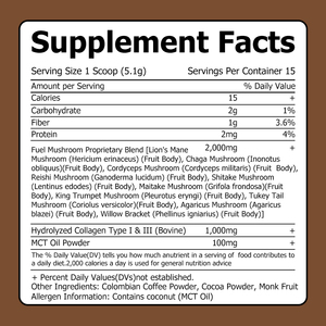 Café aux champignons au collagène de haute qualité avec glucides pour renforcer le système immunitaire et améliorer la santé intestinale - Product Image 2