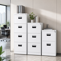 Armoire à dossiers verticale en métal à 4 tiroirs, moderne, format A4/Legal, verrouillable, mobile, pour bureau, maison, hôtels, écoles
