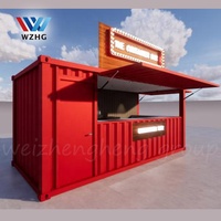 Conteneur de maison pré-assemblée, conteneur de luxe, expédition, bar, nouveau design, 40 pieds
