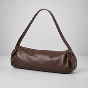 Shoulder <b>Bag</b> Soft <b>Slouchy</b> PU Leather East West Women Gathered Underarm <b>Bag</b> 34x14cm Custom Logo - Product Image 2