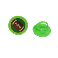 Anneau en plastique jouets modèles de football rond mini coloré pas cher jouet promotionnel enfants jouer maison petit habiller jouet