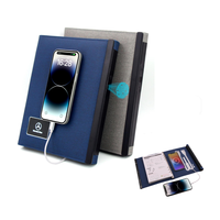 Libreta Electrónica Recargable con Banco de Energía y Cerradura de Huella Digital para Hombre/Mujer, Libreta Inteligente con Banco de Energía