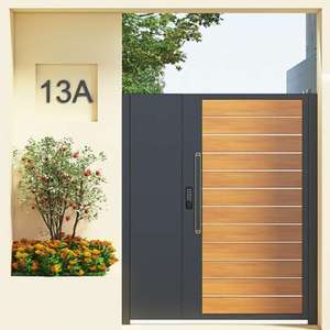 Porte de clôture de patio de villa de style européen postmoderne, finition manuelle, en alliage d'aluminium pour extérieur - Product Image 2