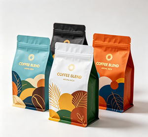 Bolsas de Fondo Cuadrado Personalizadas de Alta Calidad con su Logotipo, con Cierre y Líneas de Desgarre, Bolsas de Aluminio para Empacar Café en Bolsas de 500g - Product Image 2