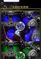 Luces Decorativas Interiores para Automóviles, Luz LED Redonda para Pies de Coche, Lámpara de Ambiente Redonda, Control Remoto/Voz