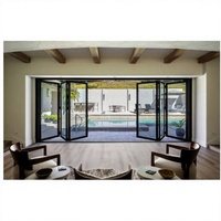 Porte coulissante pliante en aluminium et verre sur mesure, double vitrage, isolation thermique, efficacité énergétique, design moderne, empilable