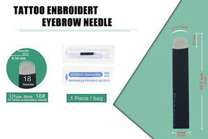 Sharp U14 16 12 18 <span class=keywords><strong>agujas</strong></span> de <span class=keywords><strong>Microblading</strong></span> negras 0,16/0,18mm esterilizadas <span class=keywords><strong>Nano</strong></span> hoja permanente ceja tatuaje <span class=keywords><strong>Microblading</strong></span> herramienta - Product Image 2