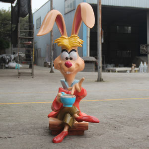 Escultura de fibra de vidrio, estatua de <span class=keywords><strong>conejo</strong></span> de fibra de vidrio vívida realista de tamaño natural más bonita, modelo Animal Animatronic - Product Image 2