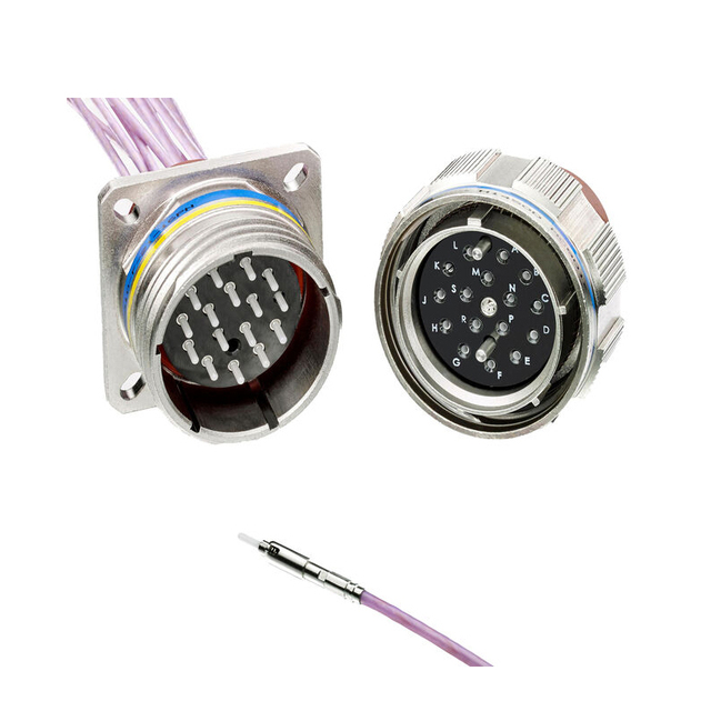 ARINC801 Series Waterproof Connectors Fiber Optic Cable Assembly MC8016-W-17-08SN