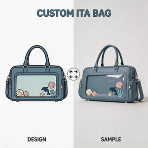 Custom Ita <b>Bag</b> Women's PU Shoulder <b>Bag</b> With Cartoon Printing Rock Style Crossbody <b>Bag</b> For Daily Use - Product Image 3