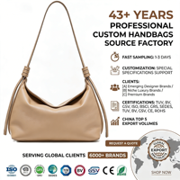 Sac Hobo en Cuir PU Marron Personnalisé, Sac à Bandoulière Élégant et Souple en Forme de Croissant, Sac à Main Quotidien pour Femme, Personnalisation OEM
