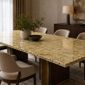 Giallo <b>Granite</b> Tile Polished Modern Style Durable for Countertop Applications - Product Image 2
