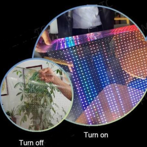Écran LED, <span class=keywords><strong>film</strong></span> adhésif transparent pour écran d'affichage, décoration de passerelle aérienne, éclairage paysager, écran de panneau d'affichage - Product Image 5