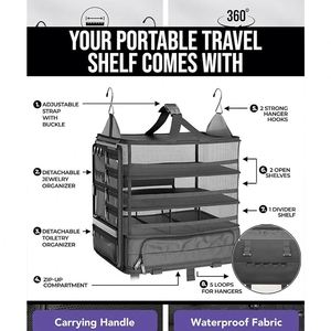 Organizador Colgante para Maletas, Bolsa de Almacenamiento para Viajes, Armario Portátil para Maletas, Fácil de Transportar, Sin Arrugas, para Empacar - Product Image 2