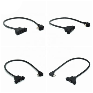 Cable de Extensión <span class=keywords><strong>Micro</strong></span>-<span class=keywords><strong>USB</strong></span> 5 Pines <span class=keywords><strong>USB</strong></span> 2.0 Macho a <span class=keywords><strong>Micro</strong></span> <span class=keywords><strong>USB</strong></span> 2.0 Hembra de <span class=keywords><strong>30cm</strong></span> 50cm con Tornillos y Orificio para Montaje en Panel - Product Image 4