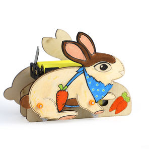 खरगोश स्टेम सीखने के लिए इलेक्ट्रिक खिलौना inflatable diy असेंबली पहेली किट बच्चों के लिए विज्ञान किट - Product Image 4