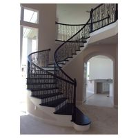 Escalier pliant préfabriqué esthétique, design moderne et élégant, durable, résistant aux charges, pour villa, maison, intérieur, écologique