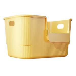 Thêm-Lớn tràn-bằng chứng thân thiện với môi nhựa Mèo hộp rác 100L Công suất gia cố ABS + PP Thiết kế bền Mở thiết kế lớn hơn - Product Image 1