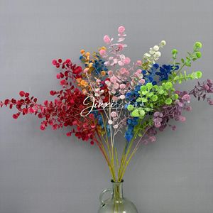 ดอกยูคาลิปตัสประดิษฐ์ Jinxi ทำจาก PVC นุ่ม หลายสี สำหรับตกแต่งงานแต่งงานและบ้าน ความยาว 120 ซม. - Product Image 1