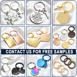Lussuoso Portachiavi Multicolore a Forma di Cuore e Cerchio <span class=keywords><strong>con</strong></span> Doppia Etichetta in Acciaio Inox, Incisione Laser, Targhetta Identificativa per Cani, Pronto per la Spedizione - Product Image 5