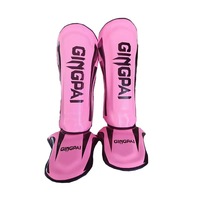 Vente en gros de protège-tibias en cuir PU personnalisés pour boxe Offre Spéciale de fitness/MMA protège-jambes personnalisés pour Muay Thai Kickboxing