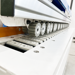 Máquina automática de bandas de borde de pulido de corte doble de cabeza a cola de alta velocidad con bote de pegamento grande - Product Image 3