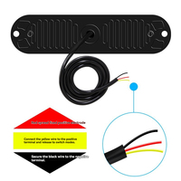 Luz de Advertencia Estroboscópica Ultrafina Impermeable IP67 de 6 LED, Material de PC, DC 12V-36V, para Lámpara de Señalización Lateral de Camión