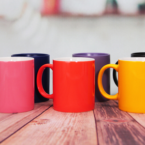 แก้วน้ำชาขายส่ง ทรงกลม แก้วกาแฟเซรามิก แก้วเซรามิกหลากสี สำหรับงานซับลิเมชั่น - Product Image 6