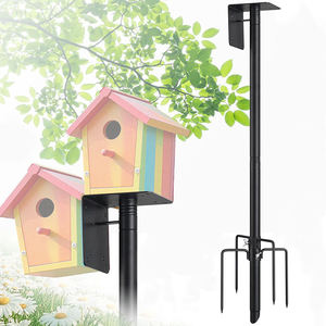 Station d'alimentation pour oiseaux JH-Mech avec base à 5 branches, hauteur réglable <span class=keywords><strong>de</strong></span> 75 pouces, installation facile, décoration <span class=keywords><strong>de</strong></span> jardin, poteau d'alimentation pour oiseaux en acier - Product Image 1