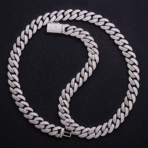 Moissanite Chain Cuban Hip Hop Style <b>Men</b> Gift Cuban Link Chain 7 8 9 Inch Width 10mm Sterling Silver Gold Plated Cuban Bracelet - Product Image 4