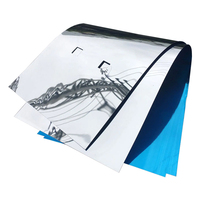 Papier miroir PET auto-adhésif, réflecteur de lampes LED, feuille de réflecteur en plastique pour l'éclairage, l'emballage et la décoration
