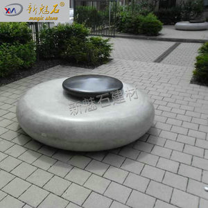 Nuevo Banco Redondo de Hormigón Prefabricado Magic Stone GRC para Parques, Asientos de Tamaño Personalizado para Decoración Exterior - Product Image 1