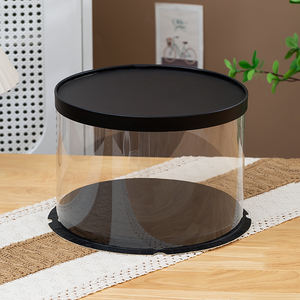 Fabricante al por mayor negro claro <span class=keywords><strong>cumpleaños</strong></span> diez pulgadas tres capas cajas <span class=keywords><strong>de</strong></span> pastel - Product Image 2