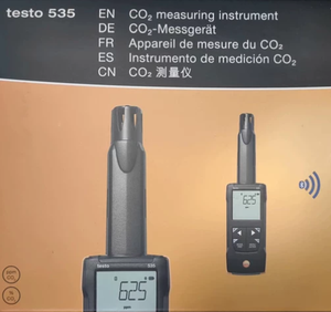 เครื่องวัดก๊าซคาร์บอนไดออกไซด์ Testo รุ่นใหม่ล่าสุด Testo 535/Testo 535i - เครื่องมือวัด CO2 แบบดิจิทัลพร้อมการเชื่อมต่อแอปพลิเคชัน - Product Image 1