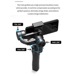 Palo de Selfie con <span class=keywords><strong>Gimbal</strong></span> de Mano de 3 Ejes, Seguimiento Facial Automático, Soporte <span class=keywords><strong>para</strong></span> Teléfono, Cámara de Acción F6, Estabilizadores de Grabación de Video - Product Image 4