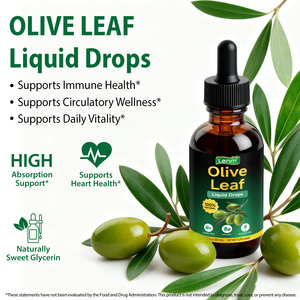 Lenm Private Label 60ml Vegan Organic Olive Leaf Extract Liquid Drops Immune Support Oleuropein <strong>Supplement</strong> for Men &amp; Women - Product Image 2