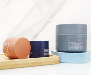Bodily Cream Jar With Box 100g Round <b>Glass</b> <b>Container</b> White Lid Blue Packaging Cosmetic Storage Bottle For Face Care - Product Image 6