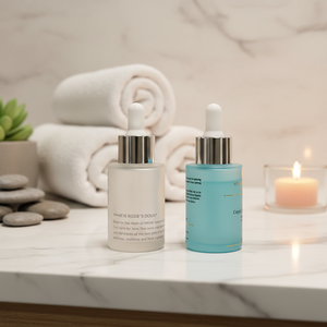 New Arrival Transparent 30ml 50ml Flat Shoulder Hair Oil <b>Container</b> Perfume Oil Packaging Dropper <b>Glass</b> Bottles With Pipette - Product Image 1