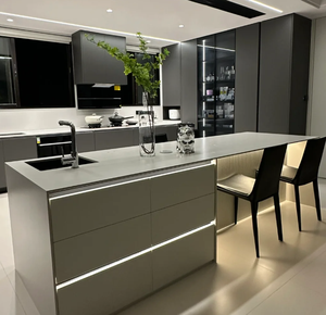 Petit meuble design automatique Armoire moderne haute brillance Cocinas Modulares Armoire de cuisine équipée Ensemble complet - Product Image 1