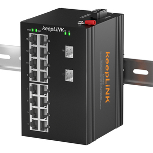 Công Tắc Gigabit Công Nghiệp 16 Cổng RJ45 2 Khe SFP <span class=keywords><strong>100M</strong></span> <span class=keywords><strong>1000M</strong></span> POE /POE + Công Tắc <span class=keywords><strong>Ethernet</strong></span> Không Quản Lý - Product Image 1
