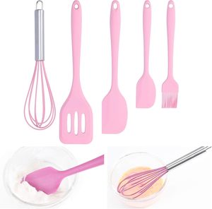 Ensemble de spatules en silicone personnalisées pour mélanger la crème et la pâtisserie, ustensiles de cuisine avec accessoires de cuisine - Product Image 2