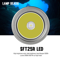 Lampe de plongée LED 2100 lumens en aluminium, batterie 21700 intégrée, lampe torche de plongée sous-marine, charge Type-C, étanche