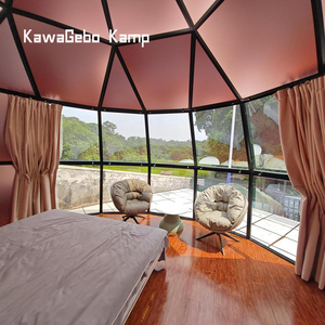 Kawagebo Kamp 4M struttura trapezoiale vetro personalizzato di lusso <span class=keywords><strong>Glamping</strong></span> Dome House per il campo - Product Image 2