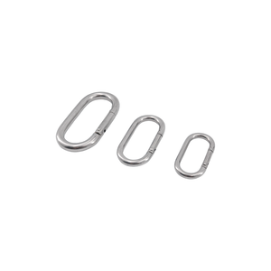 Sendiri merek lurus Gate Oval Snap Hook <span class=keywords><strong>Carabiner</strong></span> Stainless Steel Custom baru datang - Product Image 1