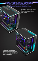 Full Tower Desktop ATX Panoramic Arc-shaped Tempered Glass Panel Gaming PC Cooling Computer Casing Gamer Towers case
