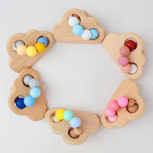 Jouet <span class=keywords><strong>de</strong></span> <span class=keywords><strong>dentition</strong></span> pour bébé avec logo personnalisé, nouveautés, perles en <span class=keywords><strong>silicone</strong></span>, bracelet sensoriel, design nuage, jouet <span class=keywords><strong>de</strong></span> <span class=keywords><strong>dentition</strong></span> en <span class=keywords><strong>bois</strong></span>, <span class=keywords><strong>anneau</strong></span> à mâcher pour nourrissons - Product Image 3