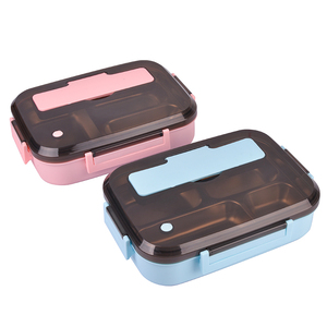 Contenitore per telefono caldo contenitore per alimenti in plastica in <span class=keywords><strong>acciaio</strong></span> inossidabile contenitore per <span class=keywords><strong>pranzo</strong></span> a 3 scomparti a tenuta stagna - Product Image 6