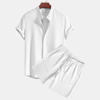 Ensemble de costume décontracté pour homme, style européen et américain, multicolore, à manches courtes, pour la plage, été