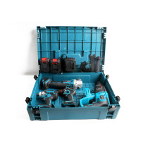 Kit d'outils sans fil OEM/ODM 4-en-1 avec perceuse-visseuse sans fil en fer et mallette de transport rigide
