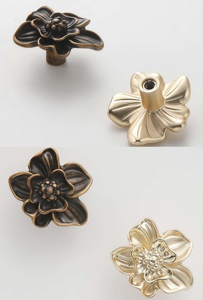Maniglie Vintage a Petalo con Foro Singolo - Maniglie Creative in Lega di Zinco Stile Antico di Lusso in Bronzo/Ottone <span class=keywords><strong>per</strong></span> <span class=keywords><strong>Mobili</strong></span> e Cassetti - Product Image 6